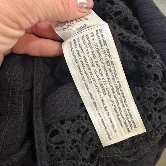 ABERCROMBIE & FITCH Sheer Lace Strappy Black Romper Size Small - Picture 11 of 11